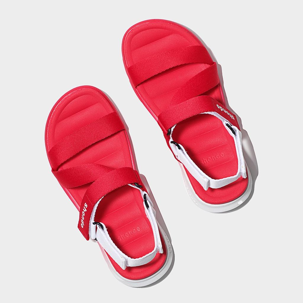 Sandal Nam Nữ Unisex Shondo F6 Sport Ombre Đế Đỏ Trắng F6S0660