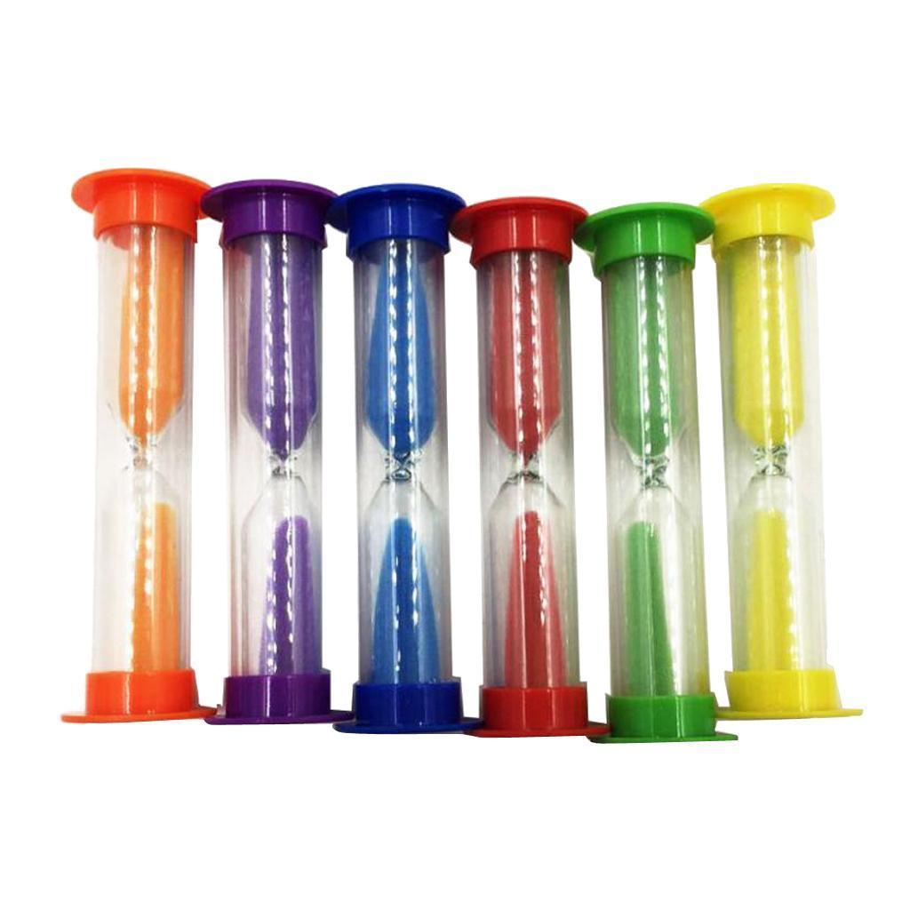 6pcs Kitchen Cooking Baking Sand Timer Set Reading Hourglass