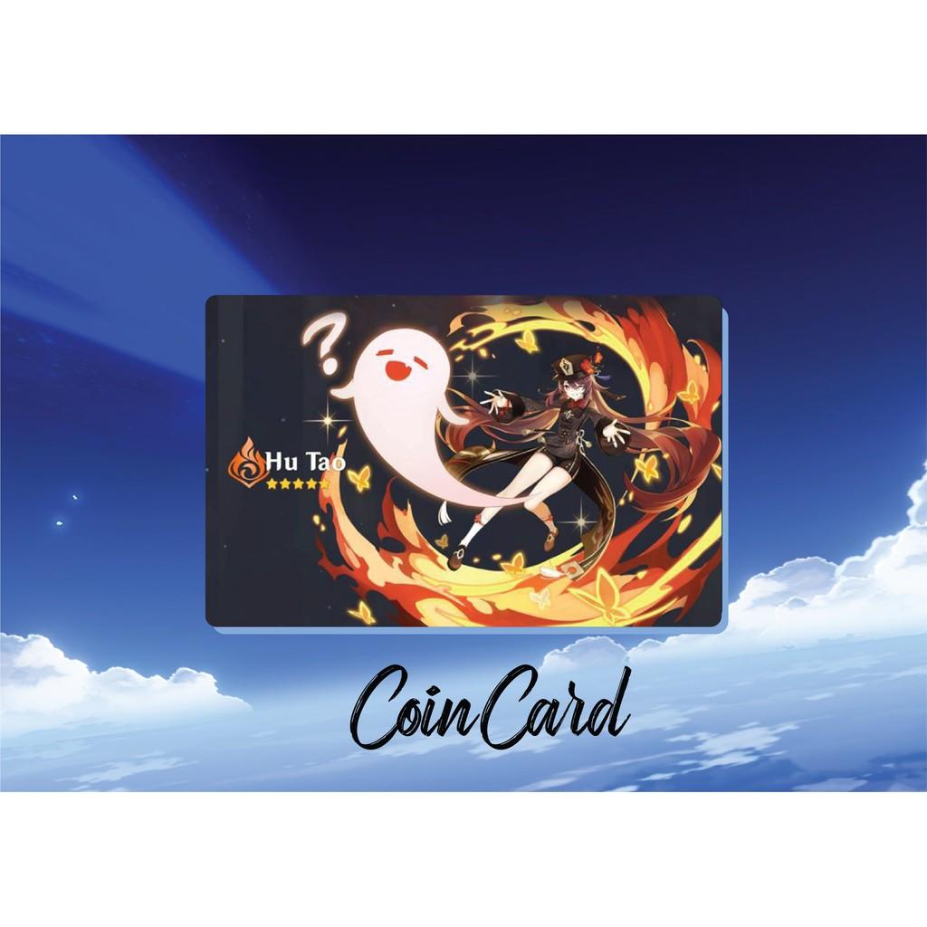 Sticker ,Miếng dán Thẻ ATM, Thẻ Ghi nợ, Tín dụng, Bảo vệ thẻ chung cư hình GENSHIN IMPACT HUTAO