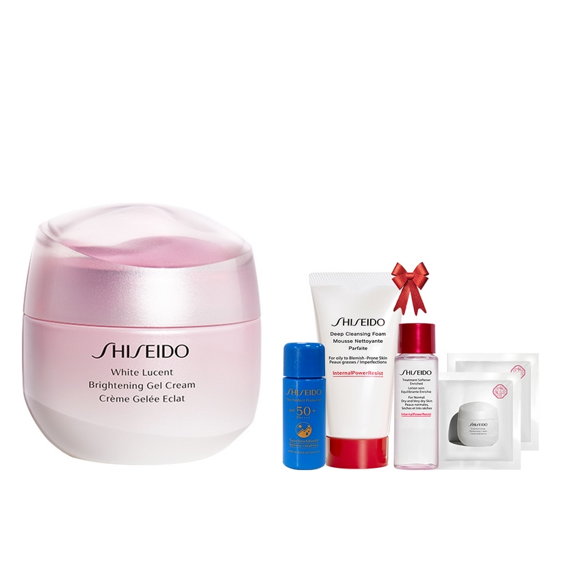 Bộ sản phẩm Gel dưỡng trắng da Shiseido White Lucent Brightening Gel Cream 50ml