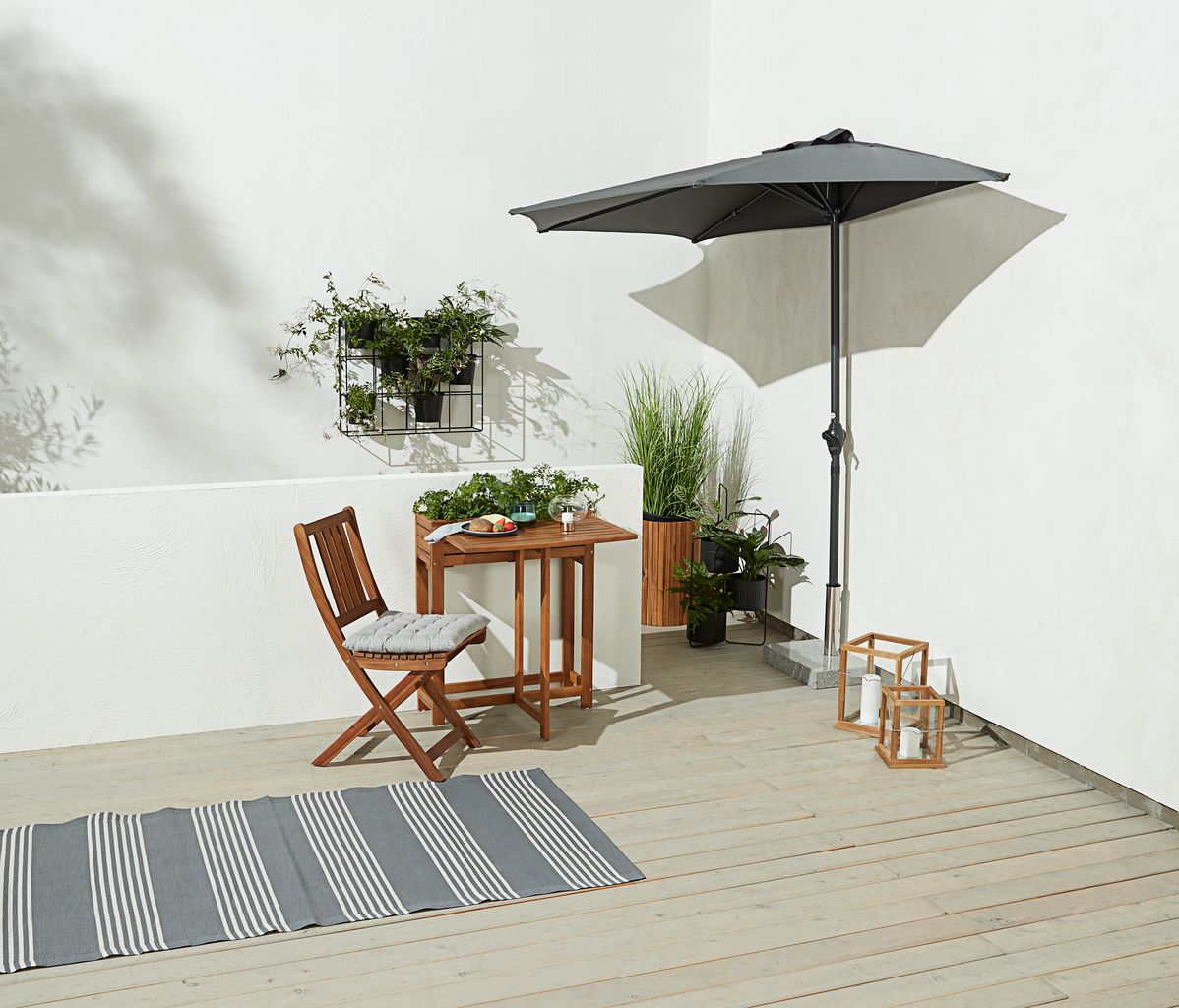 Chân đế dù ngoài trời | JYSK Ammerud | inox/đá | xám | R28xD45xC8cm