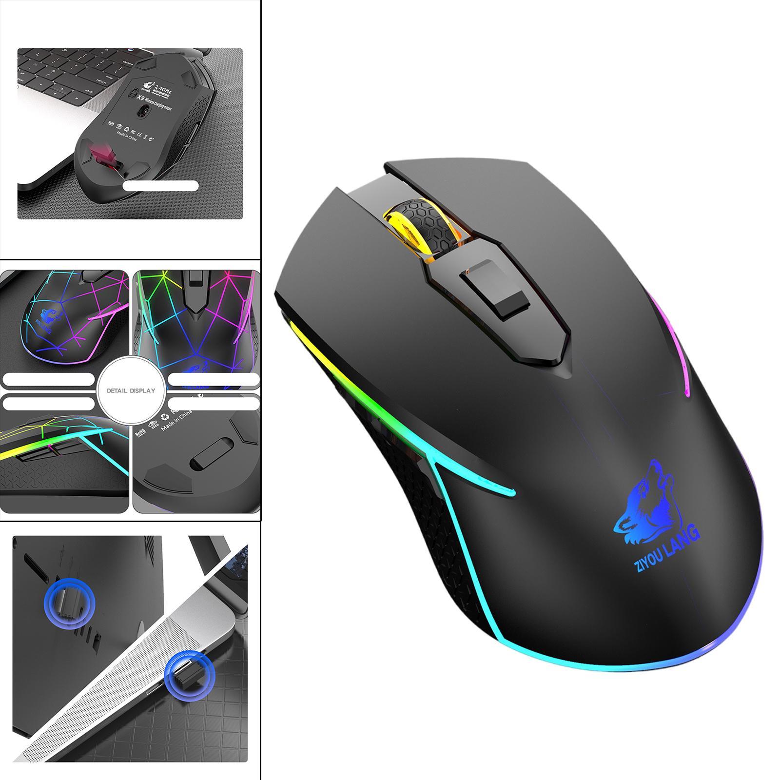 X9 USB Wireless RGB Backlit Gaming Mouse 2400DPI 500mAh