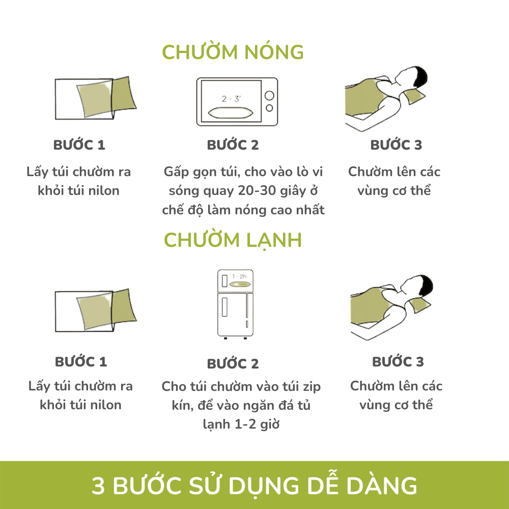 Túi chườm nóng thảo dược giảm đau nhức mỏi mắt dùng lò vi sóng - Hapaku