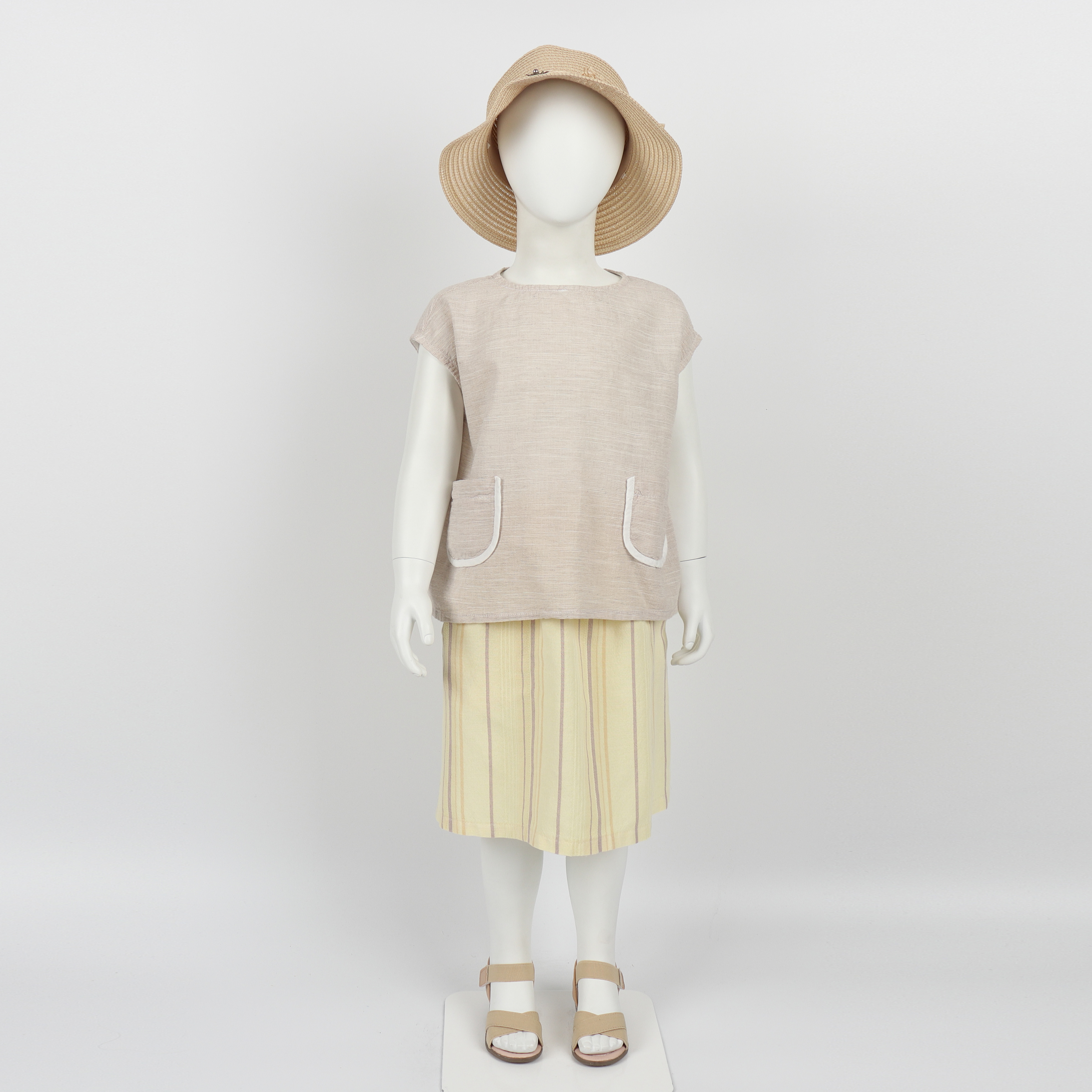 Set váy bé gái cotton thoát nhiệt chân váy chữ A tôn dáng ấn tượng - Nhập khẩu Hàn Quốc