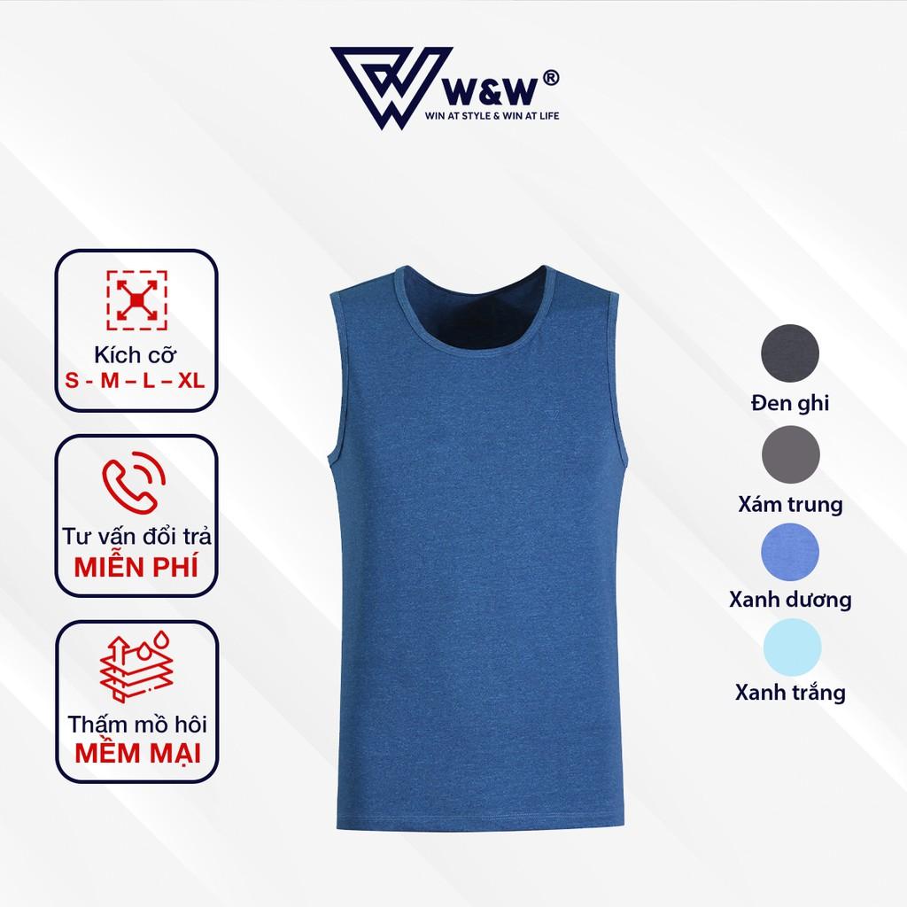 Áo Ba Lỗ Nam Tanktop W&amp;W Siêu Mát, Thấm Hút Mồ Hôi, Co Giãn Tốt Dùng Tập Gym, Chạy Bộ, Thể Dục Thể Thao Cho Nam WTT13