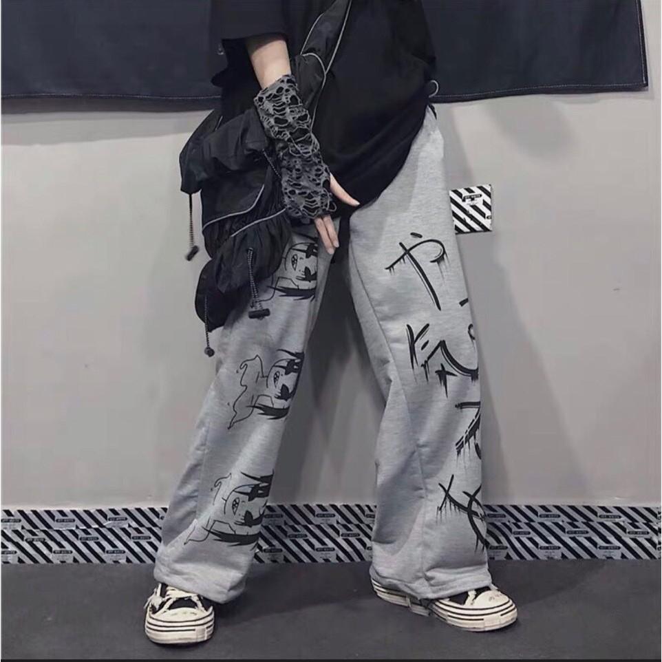 Quần DÀI Ống Rộng IN HÌNH SA.JA Ulzzang Unisex