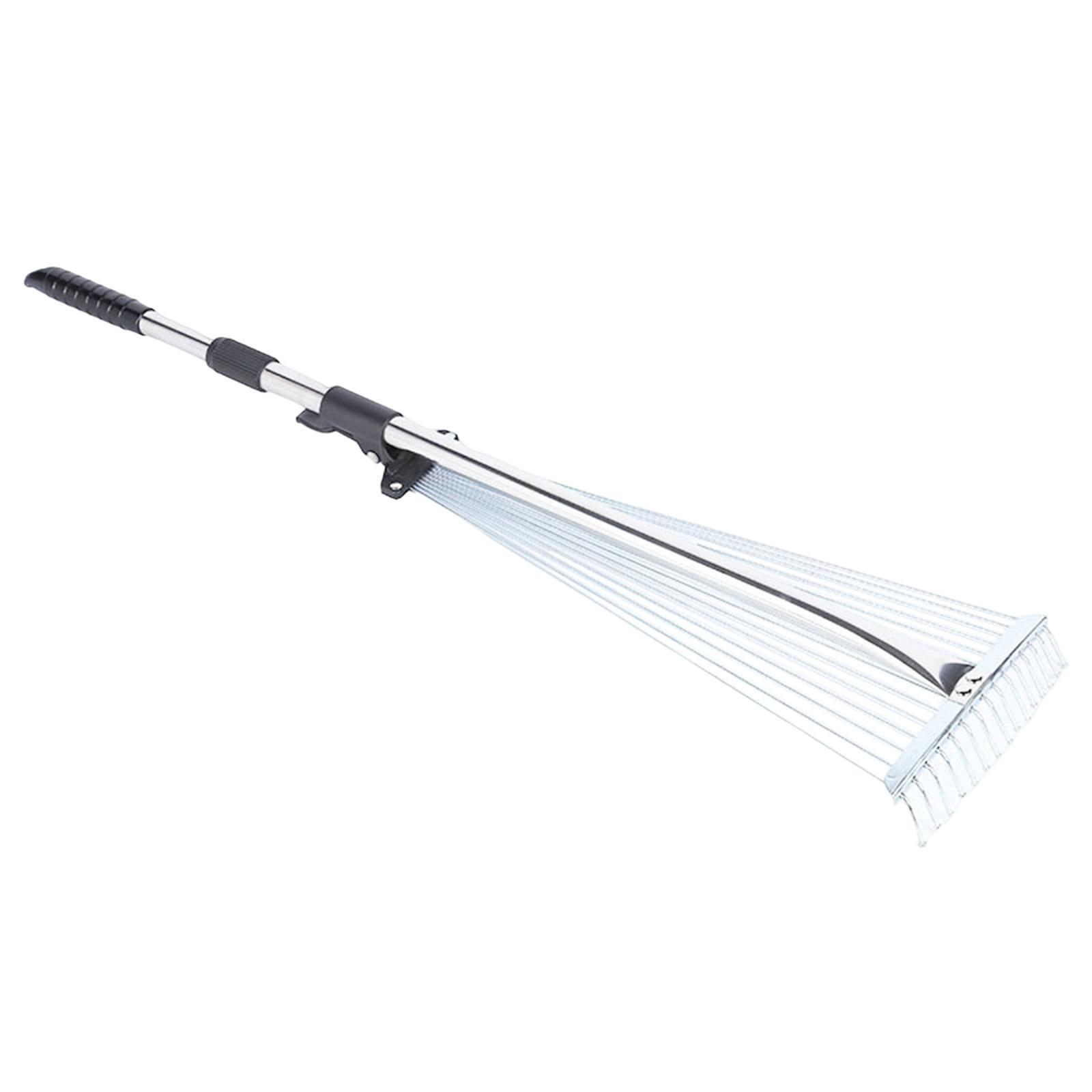 Scalable Garden Rake Gardening Tool Rake Cleaning Leaves Sticks and Debris Telescoping Handle Telescopic Leaf Rake for Lawn Grass Removal