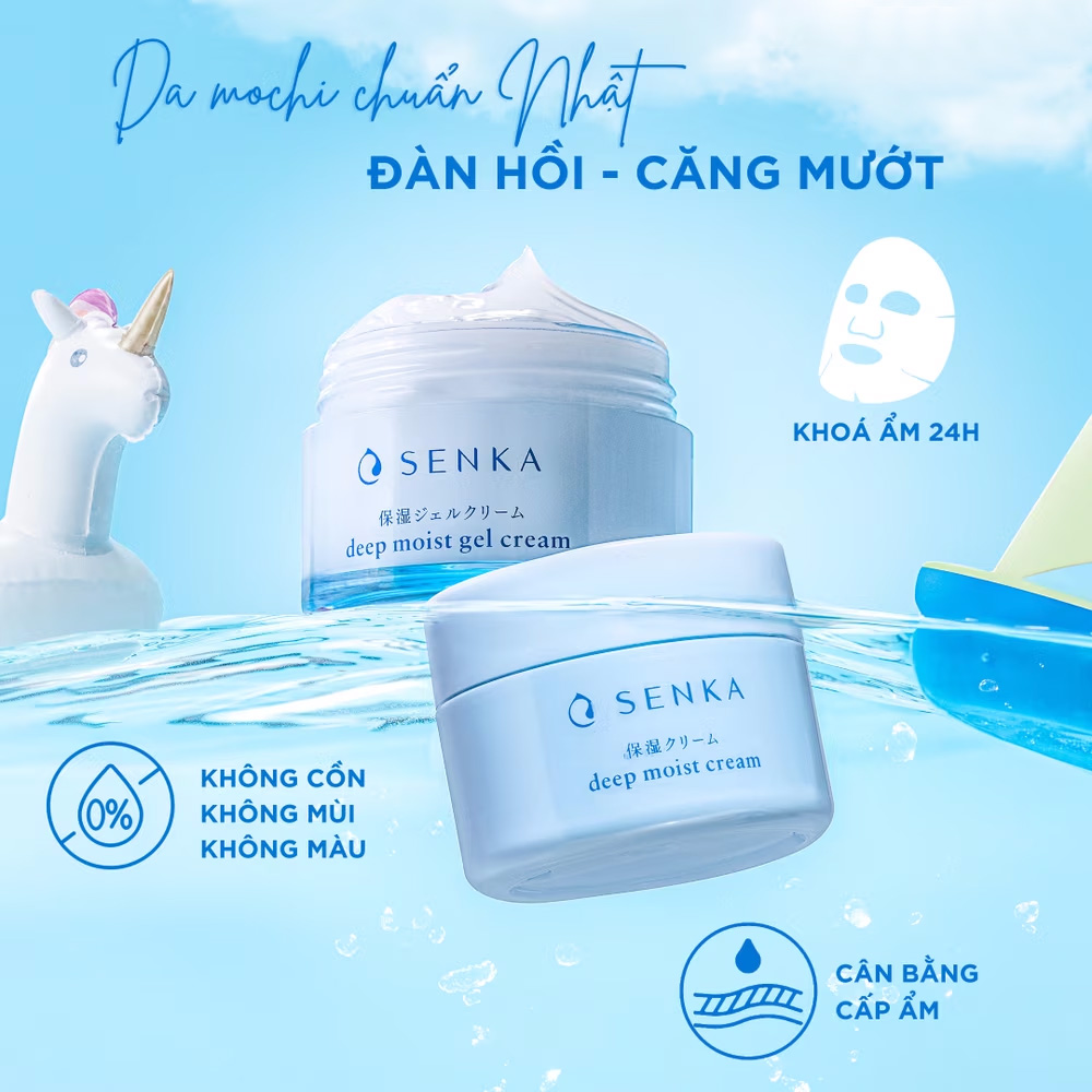 Kem Dưỡng Senka Deep Moist Cream Cấp Ẩm Chuyên Sâu 50g