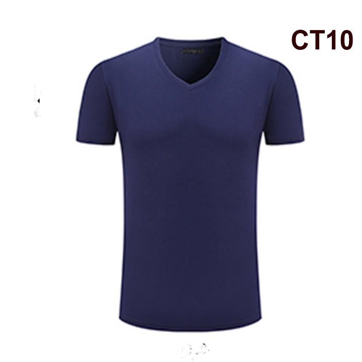 ️️ Áo thun trơn nam tay ngắn cổ tim vải cotton mềm mịn Nhiều màu Thời trang