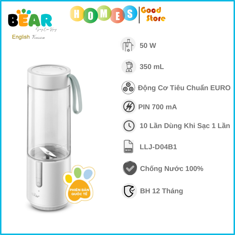 Máy Sinh Tố Cầm Tay BEAR LLJ-D04B1 - Hàng Chính Hãng