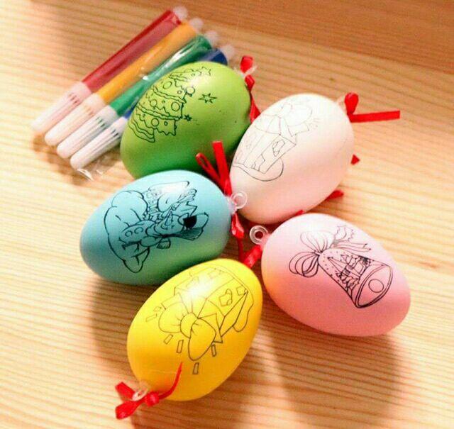 Trứng kèm bút vẽ