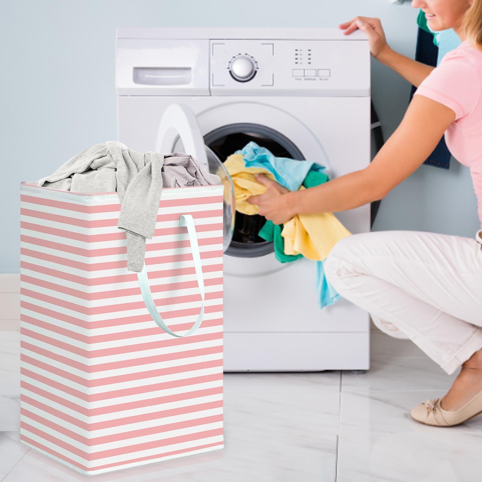 Waterproof Dirty Clothes Laundry Basket with Handles Clothes Hamper Storage Basket for Dorm