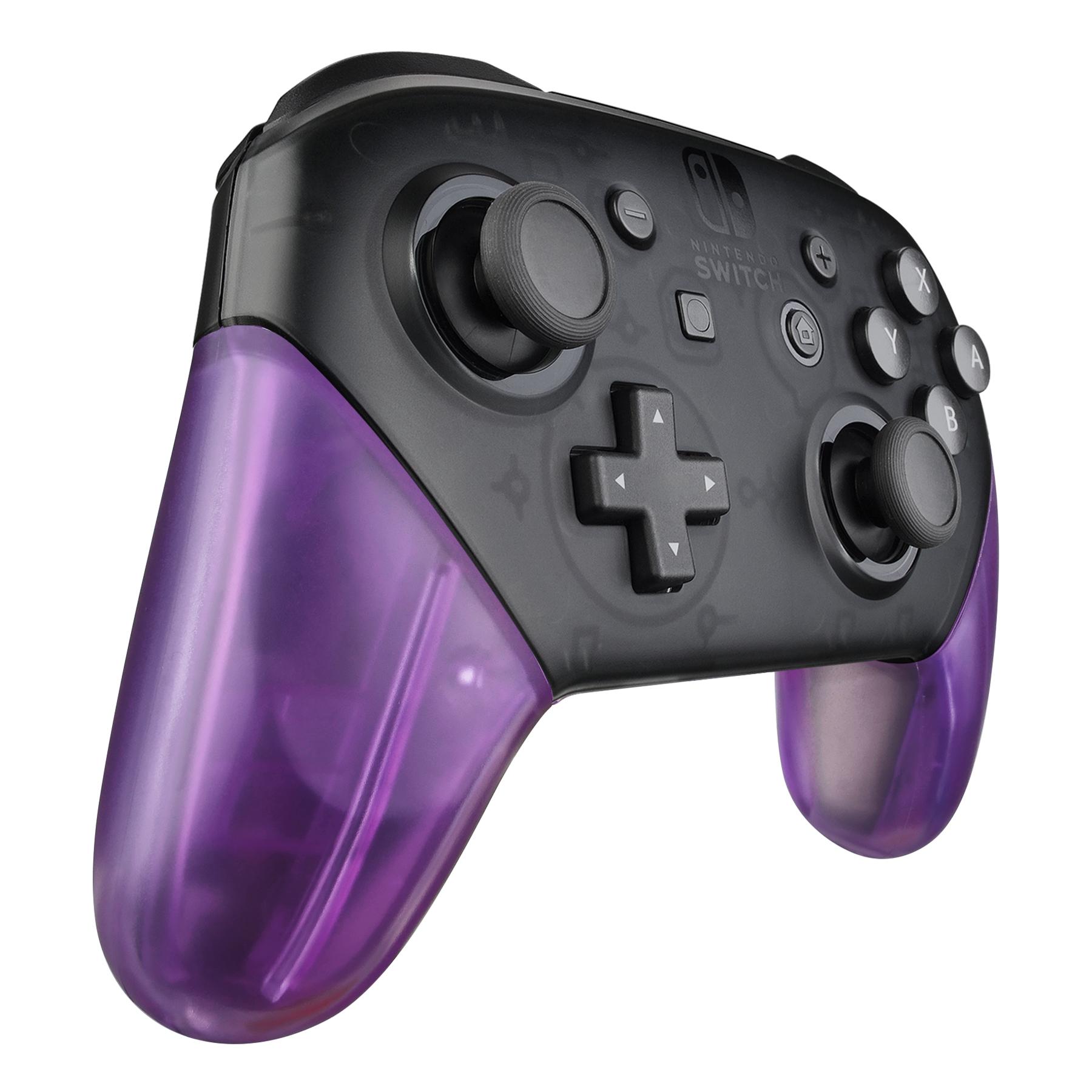 Vỏ tay cầm thay thế trong suốt eXtremeRate Transparent Clear cho Bộ điều khiển Nintendo Switch Pro - Nhiều màu Màu sắc: Đỏ