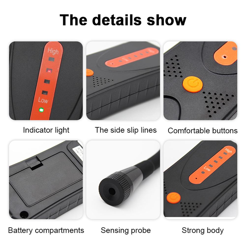Handheld Combustible Gases Leak Detector Natural Gases Leakage Tester Portable PPM Meter Combustible Gases Detection Tool 4 Concentration Indicators with Sound and Light Alarm