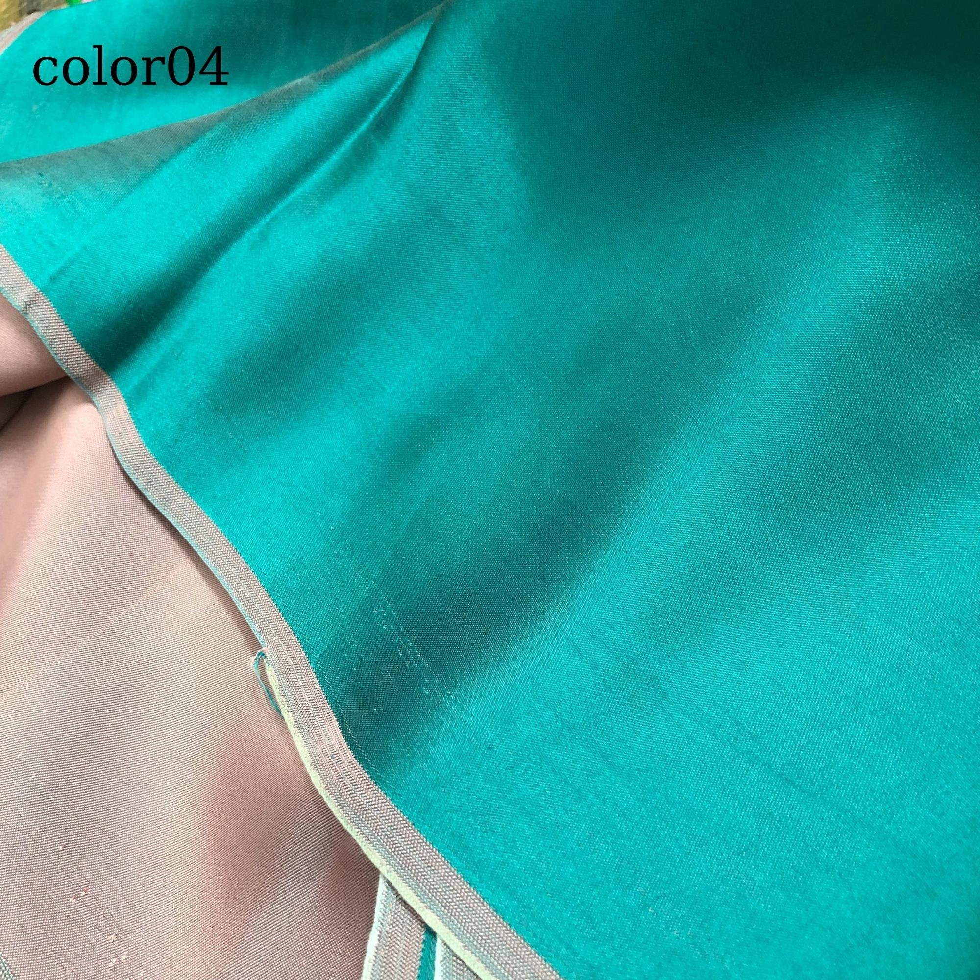 Vải Lụa Tơ Tằm Palacesik satin màu xanh lá 2 may áo dài #mềm#mượt#nhẹ#thoáng, dệt thủ công, khổ rộng 90cm