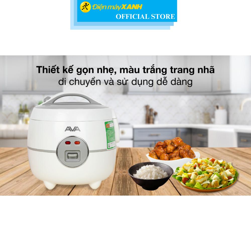 Nồi cơm nắp gài AVA 1 lít JRC-100P - Hàng Chính Hãng