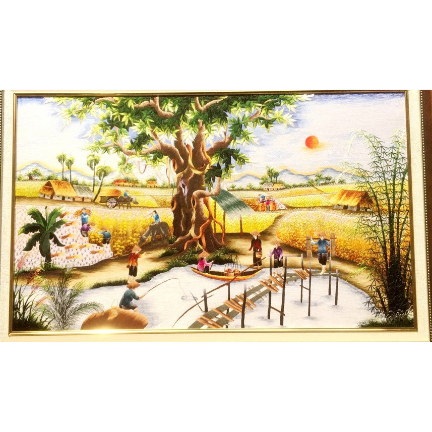 Góc quê 03 - pq723 - 95x145cm