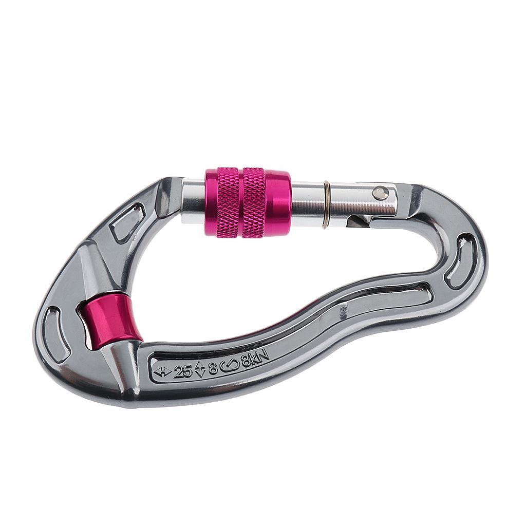 Mountaineering Tree Carving Aluminum Screwgate Rock Climbing Carabiner 25kN