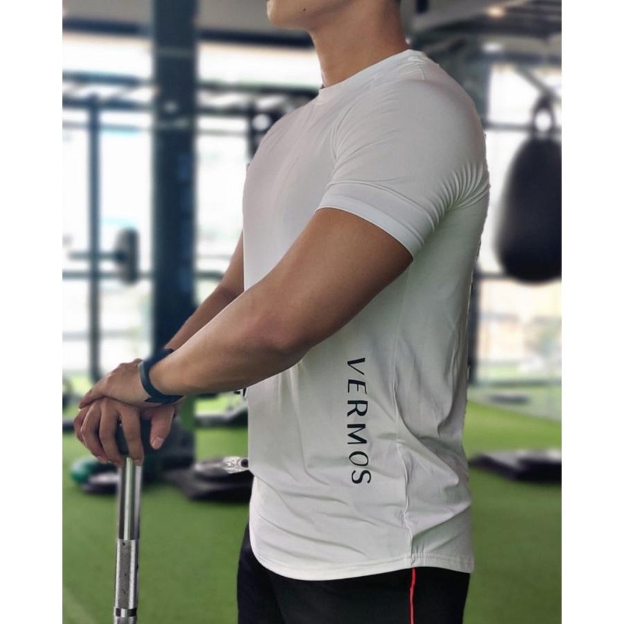 Áo Thun Thể Thao Nam,Áo Thun Tập Gym Nam VERMOS V2 Xám