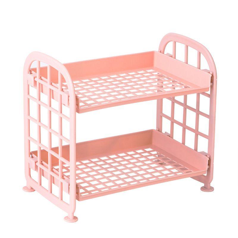 Giá nhựa 2 tầng nhỏ xinh, ống cắm bút, dao unbox cute...