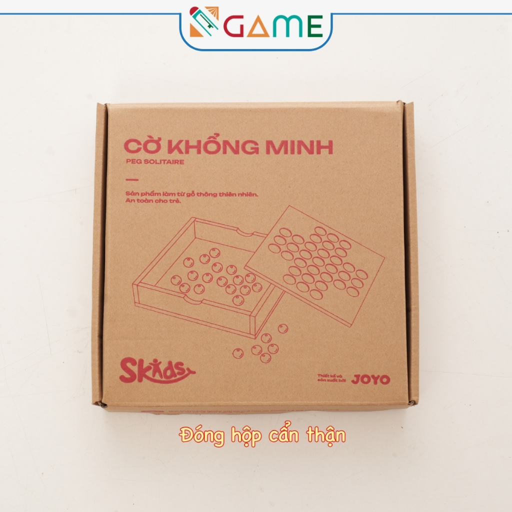 Bộ Cờ Nhảy Rèn Luyện Trí Tuệ Chất Liệu Gỗ Thông Tự Nhiên - SKIDS