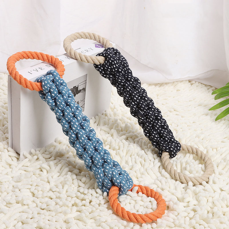 Đồ Chơi Dây Thừng 2 Đầu Tròn Cho Chó Mèo Dài 37cm