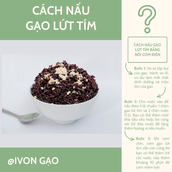 Gạo Lức Tím - Túi 5 kg - Dẻo, thơm, mềm cơm