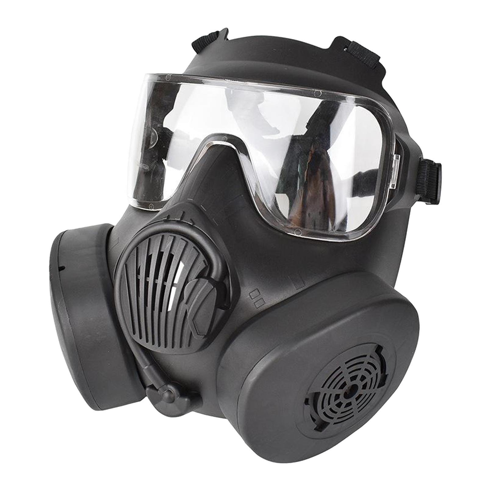Protective Mask, Safety Full Face Eye Protection Dummy Toxic Gas Mask with Adjustable Strap for BB Gun CS Cosplay Costume Halloween