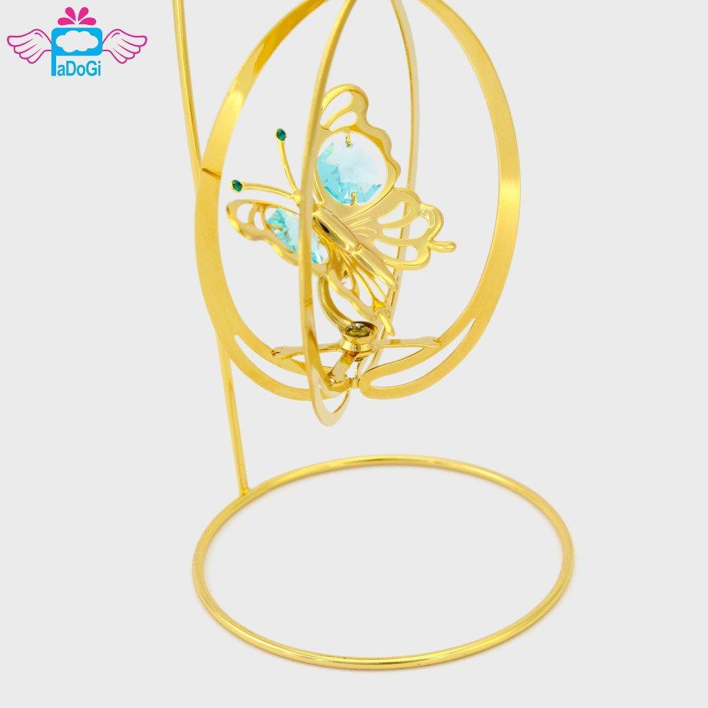 Dây Treo Vòng Oval Bướm Mạ Vàng