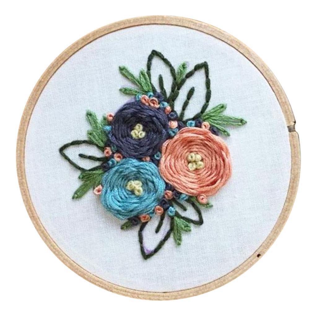 2pcs Cross Stitch Embroidery DIY Needlework Cross Stitch Kit Set - Flower Pattern, DIY Cross Stitch Picture Wall Decoration / Gift