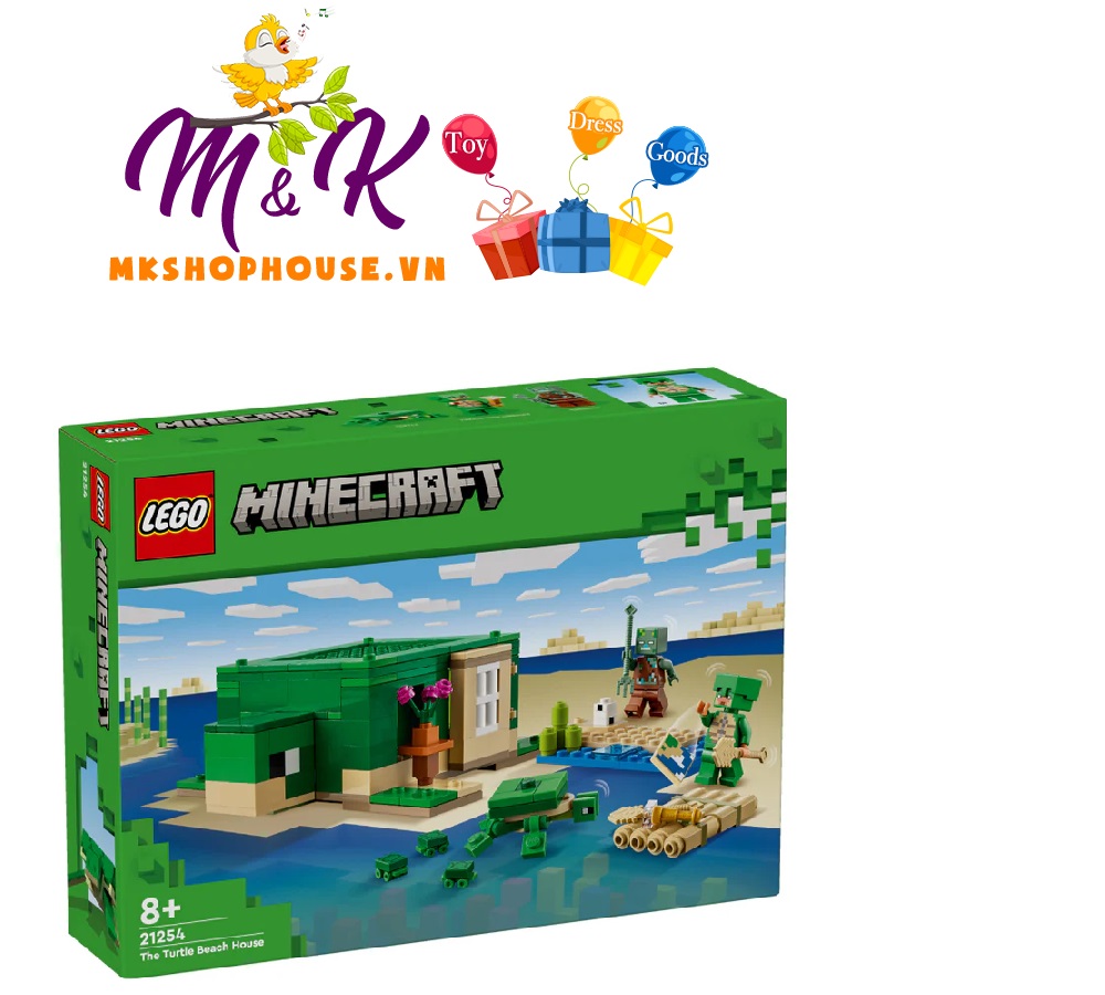 LEGO MINECRAFT 21254 Đồ chơi lắp ráp Ngôi nhà rùa biển (234 chi tiết)