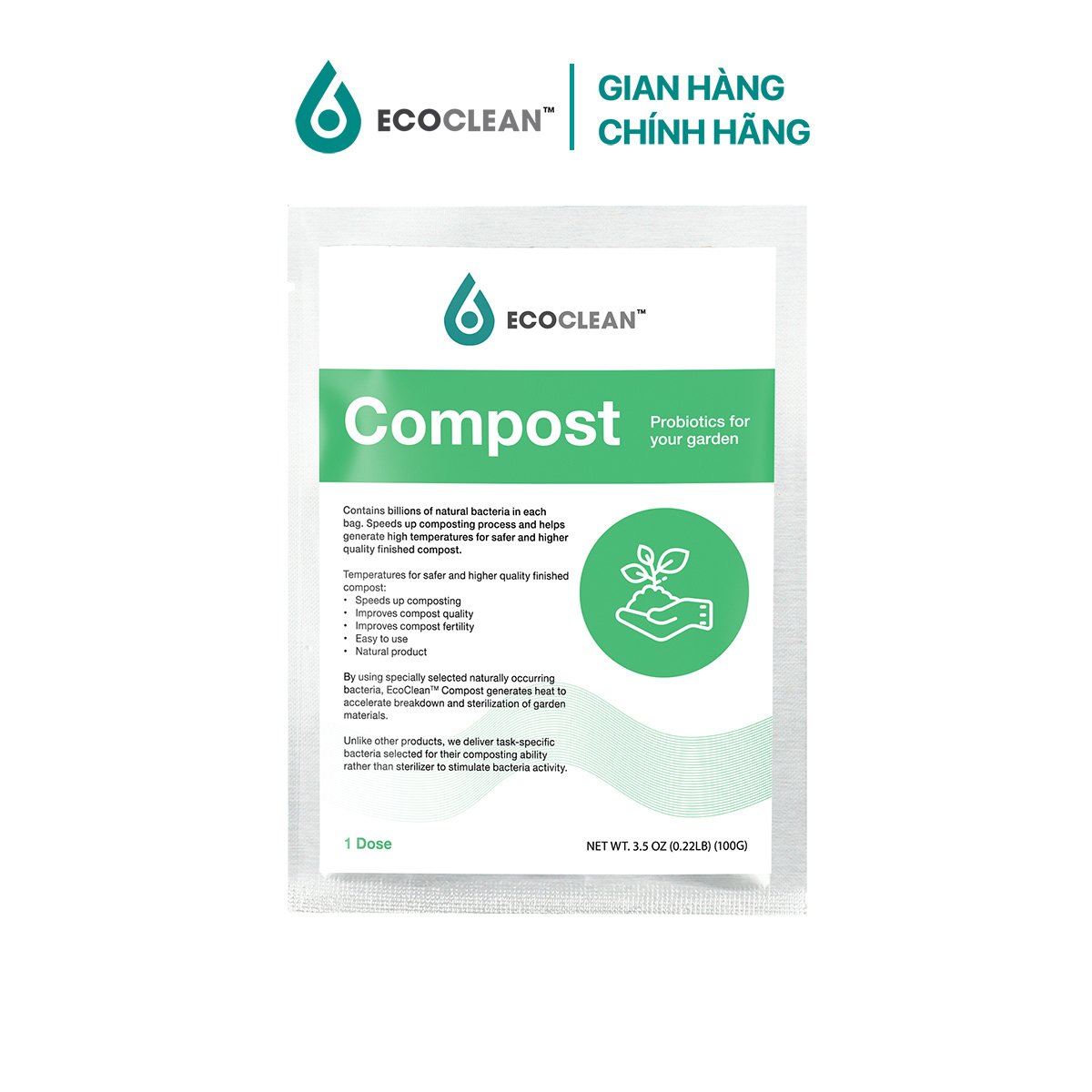 EcoClean COMPOST - MEN VI SINH Ủ PHÂN COMPOST