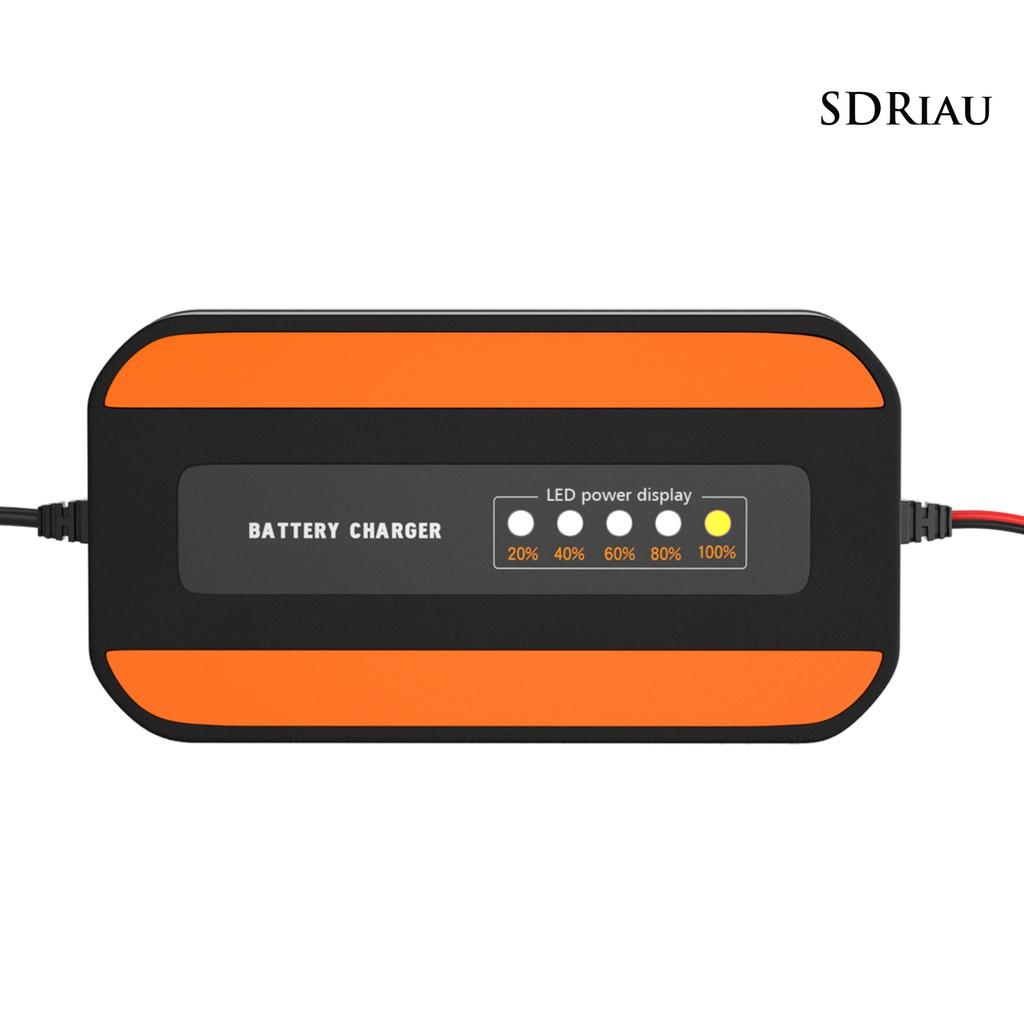 Bộ Sạc Bình Ắc Quy Tự Động 2a Có Đèn Led Tiện Dụng Cho Xe Hơi / Xe Máy