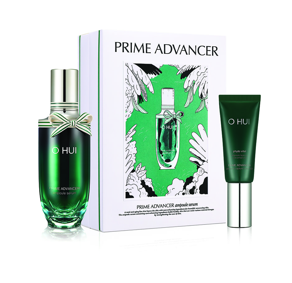 Bộ tinh chất củng cố cốt lõi ngăn lão hóa OHUI Prime Advancer Ampoule Serum set