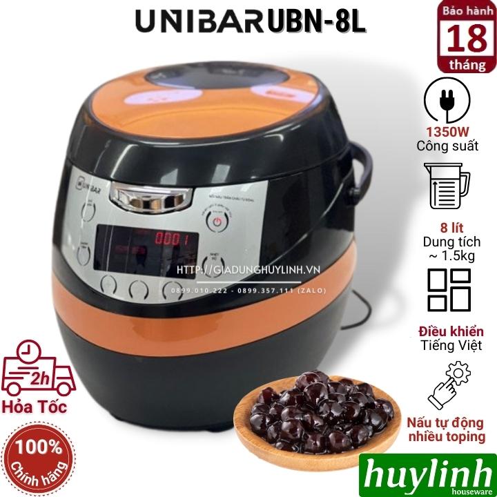 Nồi nấu trân châu tự động đa năng Unibar UBN-8L - 8 lít (1.5 kg trân châu) - Hàng chính hãng