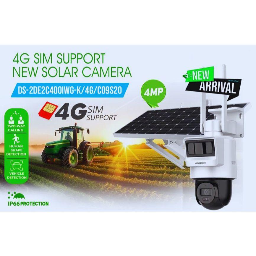 Camera 4G HIKVISION DS-2DE2C400IWG-K/4G/C09S20, PT, Độ phân giải 4MP, Tích hợp PIR và Radar, Đàm thoại 2 chiều