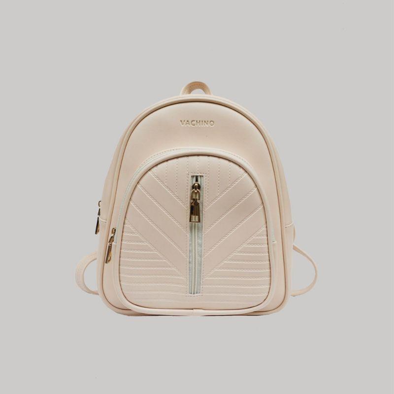 Balo Da Nữ Mini VACHINO BG007 hai ngăn tiện dụng, họa tiết chữ V
