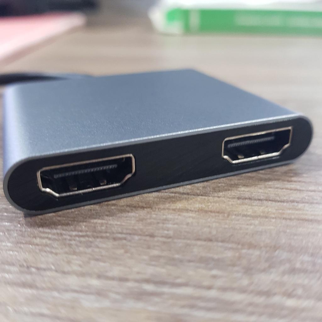 Hub usb type-c (Thunderbolt 3) ra HDMI, VGA, Ethernet, PD hỗ trợ laptop Thunderbolt 4, M1, XPS - Hồ Phạm