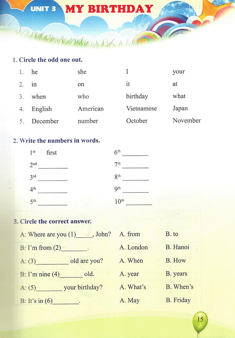Vở Thực Hành Tiếng Anh Lớp 4