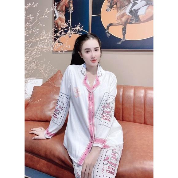 Bộ Pyjama Lụa Thiết Kế QC Mẫu Hot Mềm Mịn