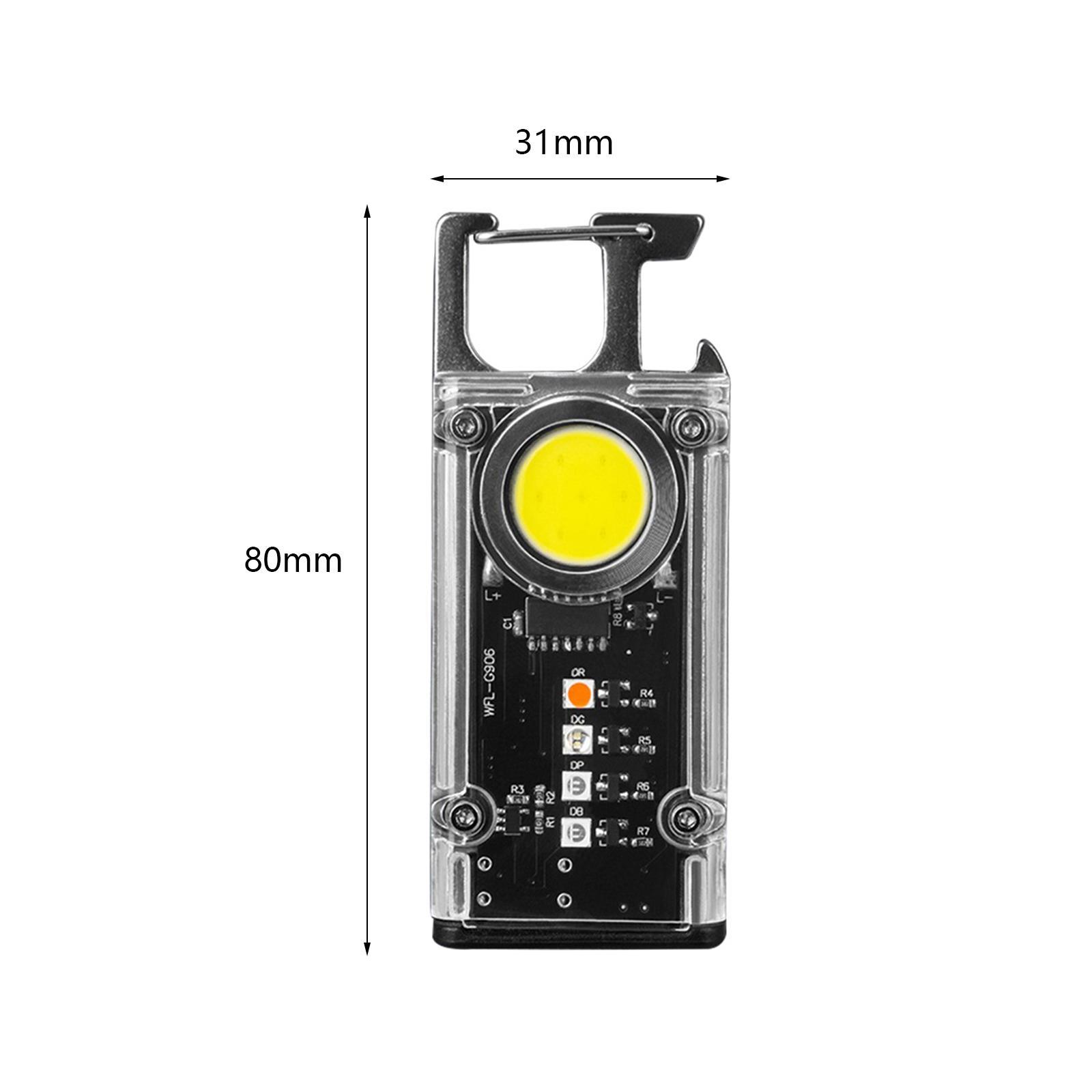 COB Flashlight LED Keychain Flashlight for Camping Supplies Hiking