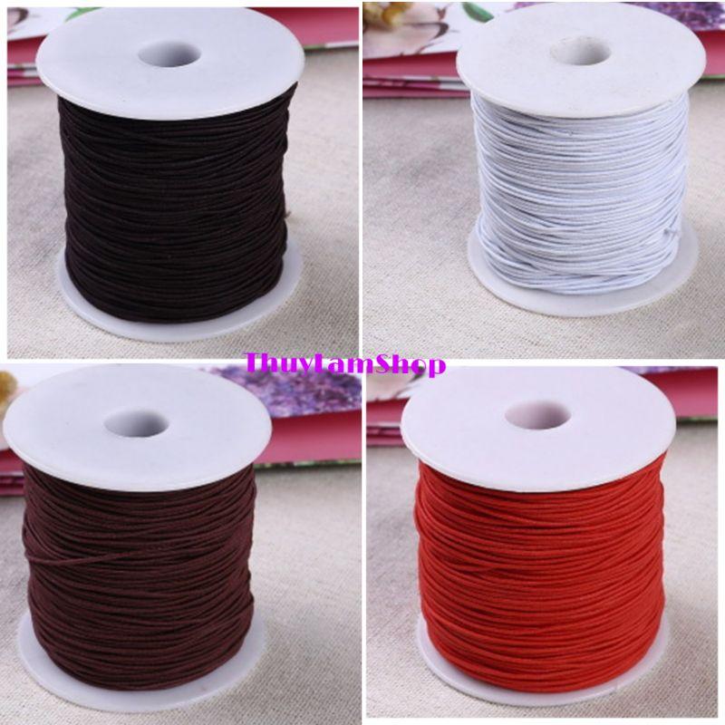 Cuộn thun vải 1mm co giãn dài 100m xâu hạt, vòng, làm handmade