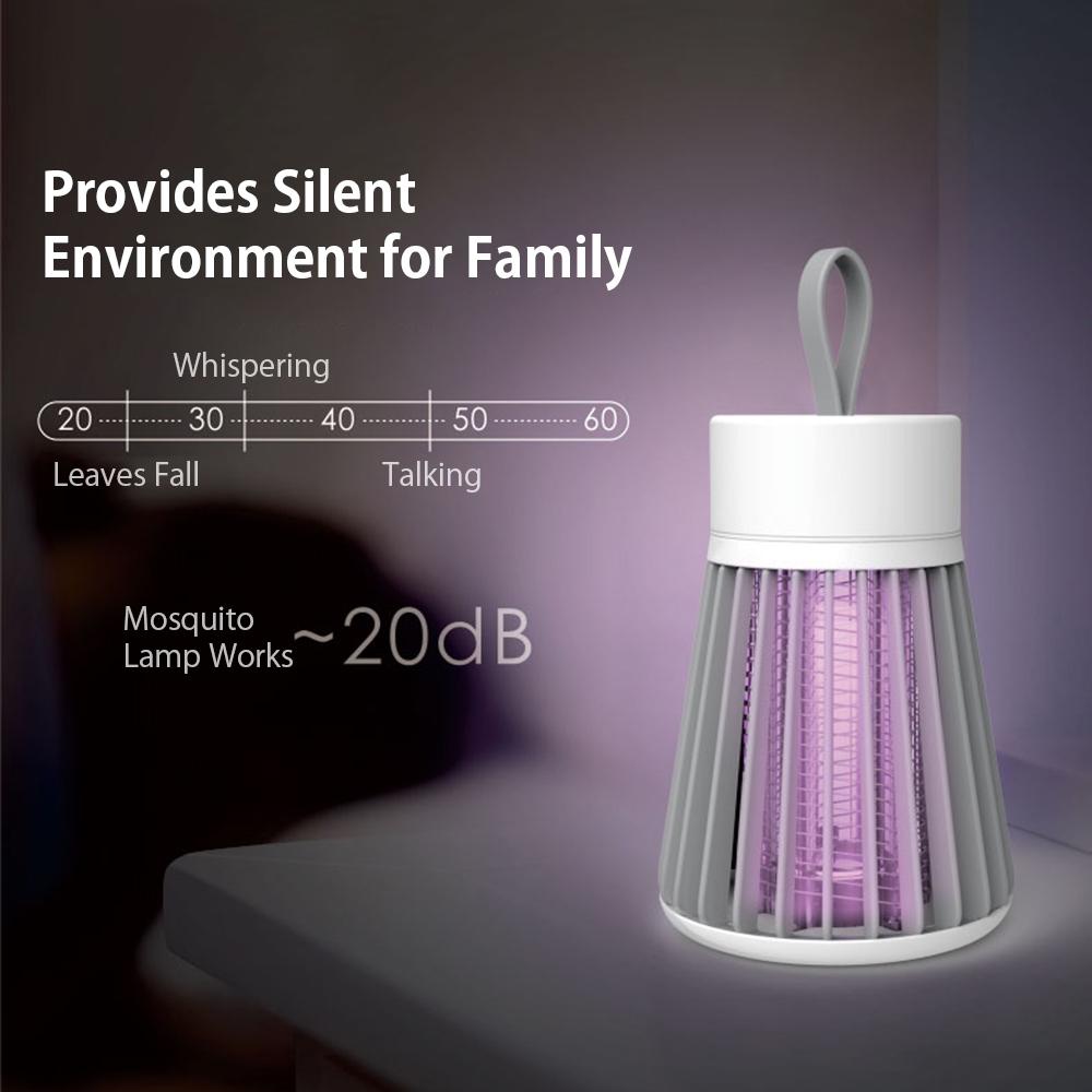 Đèn Bắt Muỗi Điện Di Động Với Tia Uv & Sốc Điện Tích Hợp Pin Yên Tĩnh Bug Zapper