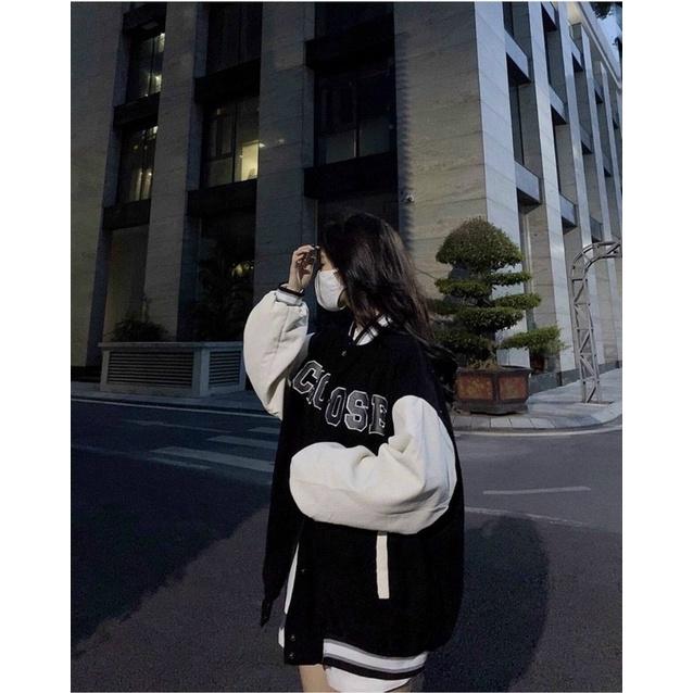 Áo khoác nhung CHOOSE kiểu bomber 2 lớp.from rộng thêu chữ nổi siêu đẹp vải mịn đẹp, HOT TREN NĂM 2022
