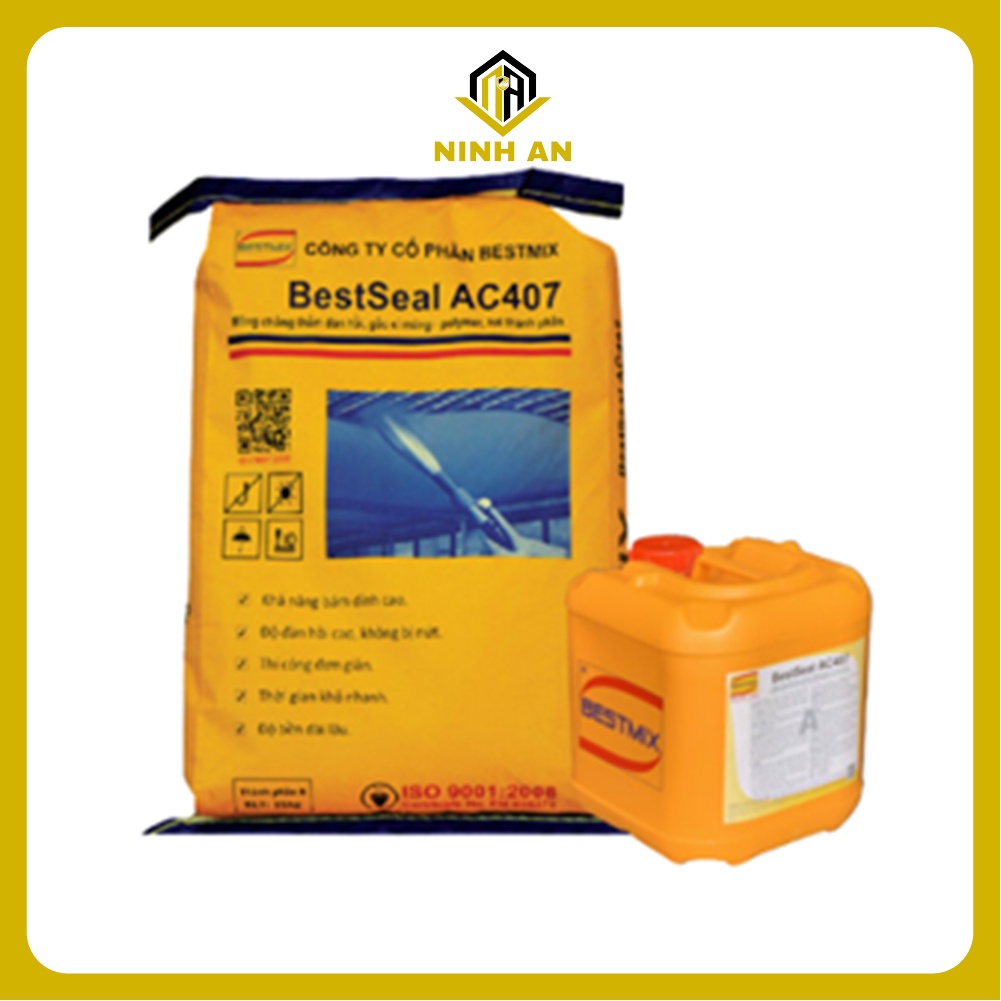 BESTSEAL AC407 - Bộ 20kg - Màng chống thấm đàn hồi, gốc xi măng-polymer, hai thành phần A&amp;B