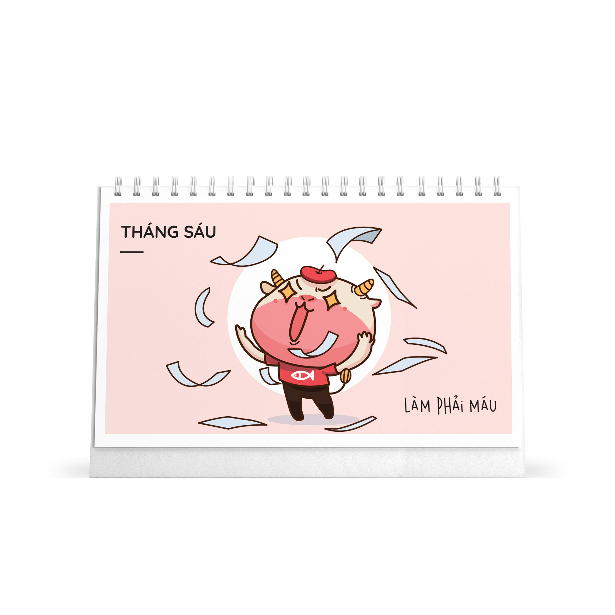 Lịch bàn chữ nhật ngang SDstationery 2021 Hứa Sống Tốt (con trâu) 21x12,7 cm