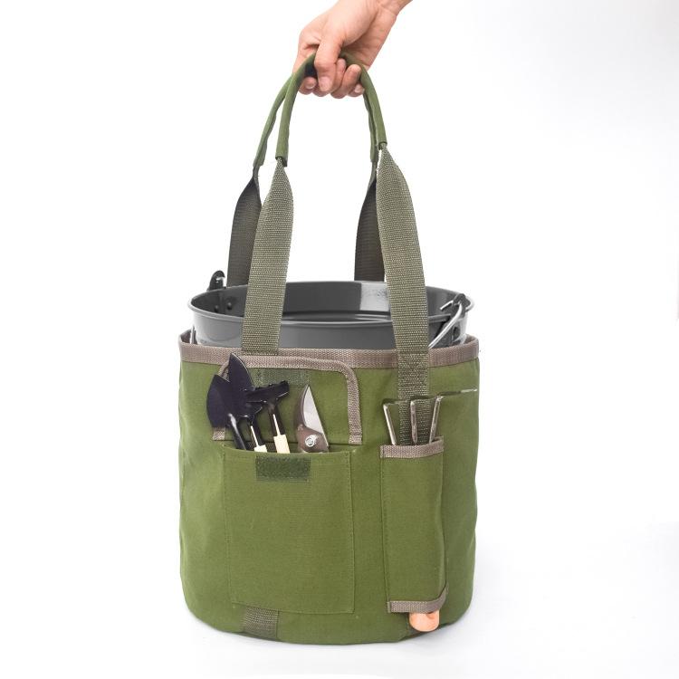 Công cụ làm vườn túi thùng, bộ công cụ canvas chắc chắn Bộ dành cho nữ làm vườn