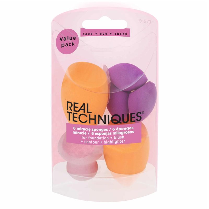 Bộ 6 bông mút trang điểm Real Techniques 6 miracle sponges