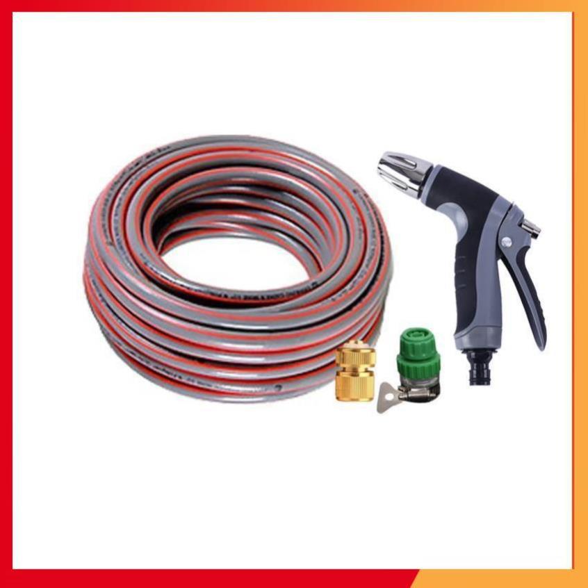Bộ dây vòi xịt nước rửa xe,tưới cây tăng áp 3 lần 7-10m 206817