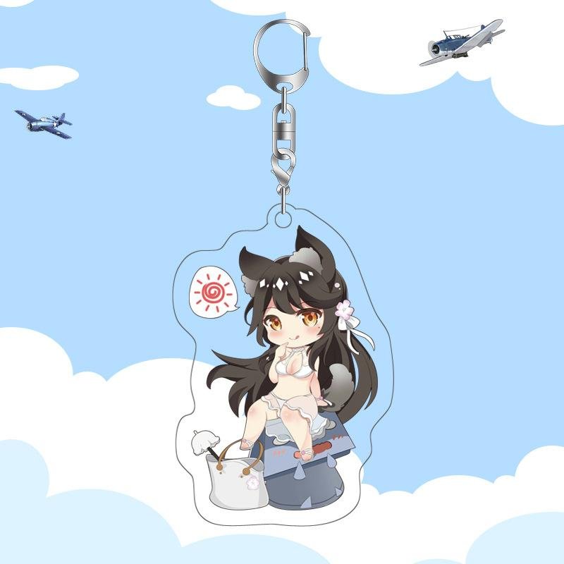 ( Mica trong acrylic) Móc khóa Azur Lane ver cute in hình anime chibi